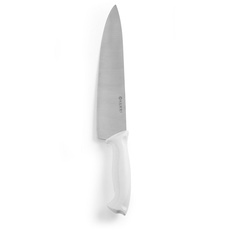 Bild Kochmesser, Küchenmesser, Messer, HACCP, Geschirrspülmaschinengeeignet, für Käse und Brot, Klingte: 240mm, Länge 385mm, Edelstahl, Polypropylen, weiß