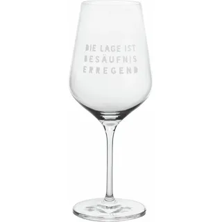 Weinglas "Die Lage ist besäufniserregend"