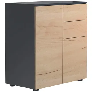 VCM Dalosa 70,2 x 76,5 x 39 cm anthrazit / honigeiche