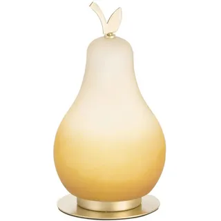 Fabas Luce Led-Tischleuchte , Orange , Glas , 23 cm , ISO 9001 , Schnurschalter, Touch (on/off) , Lampen & Leuchten, Innenbeleuchtung, Tischlampen