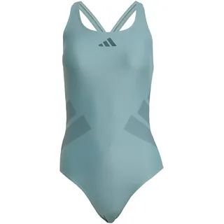 adidas Damen Logo C-back Swimsuit, preloved Teal/Aurora ivy, 38
