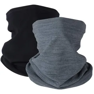 HEGCOIIE 2 Stück Damen Herren Winter Loop Schal Weichem Fleece Halswärmer Winddicht Ski Maske Schlauchschal Warmer für Skifahren Laufen Radfahren...