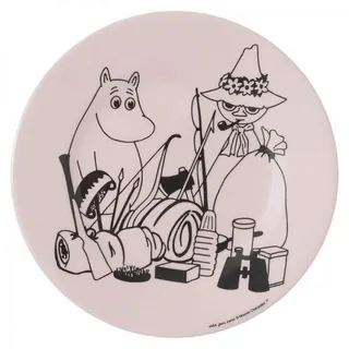 Petit Jour Paris - Dessertteller Moomin "Camping" rosa