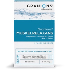 MUSKELRELAXANS Granions | Muskelentspannung | Magnesium, B-Vitamine, Kupfer, Selen, Kalium | 60 Tabletten = 1 Monat