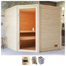 Bild Sauna »Tami«, 4,5-kW-Ofen mit int. Steuerung, beige