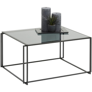 Xxxl Couchtisch , Grau, Schwarz , Metall, Glas , rechteckig , eckig , 60x38x75 cm , Made in Germany , Wohnzimmer, Wohnzimmertische, Couchtische, Couchtische Glas