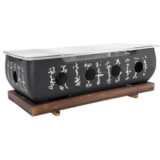 Mini Japanischer Holzkohle BBQ Grill Herd, Grillofen mit Schnellem Heizungs -Aluminium -Legierungs -Drahtgrillbasis, Ideal für Camping, Familienversammlungen, Picknicks (XL)