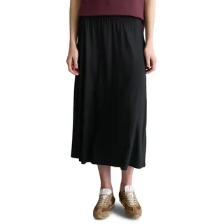 Jerseyrock MARC O'POLO DENIM, Damen, Gr. S, schwarz, Web, Obermaterial: 97% Viskose, 3% Elasthan, ausgestellt ca. Mitte Wade, Röcke Jerseyrock, aus LENZING ECOVERO, ausgestellt