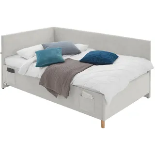 Meise Möbel meise.möbel Kinderbett »COOL II«, Polsterbett wahlweise mit Bettkasten, Jugendbett inkl. USB Anschlüsse, beige
