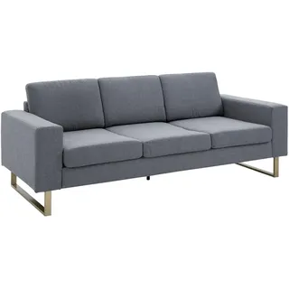 Homcom Sofa 3-Sitzer Couch Stoffsofa Sessel Sitzmöbel Polstersofa Loungesofa Armlehne , Dunkelgrau , Holz , 82x78x200 cm , Wohnzimmer, Sofas & Couches, Sofas