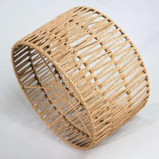Lampenschirm hängelampe schirm Boho Rattan-Lampenschirm - ein Must-have für alle, die ihren eigenen Stil lieben kreativer (braun, 30Da. x 18H cm)