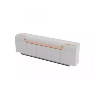 Eckschreibtisch Sideboard Couchtisch Büromöbel Arbeitszimmer Set Grau - Grau