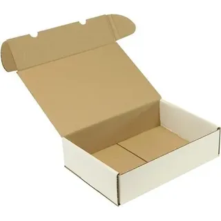 Klappschachtel 1-wellig Maße 300x215x77mm A4 Qualität 1.20 B weiß TRANSPAK - Weiß