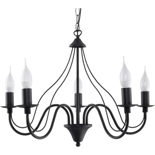 Sollux MINERWA 5 Pendelleuchte, schwarz SL.0218 - Schwarz