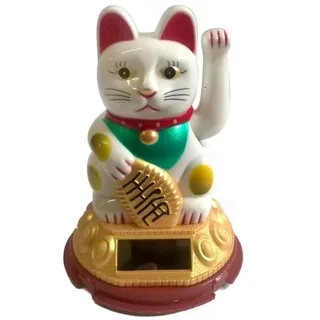 Kopie von Solar-Winkekatze weiß #1