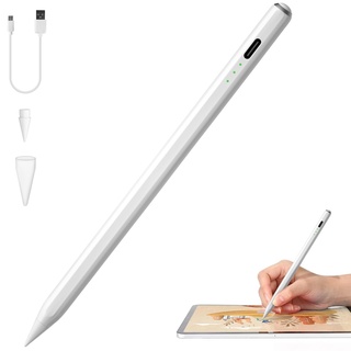 Stift für iPad 2018-2023, Eingabestift mit Ablehnung der Handfläche & Neigungsempfindlich & Magnetischer Stylus, Pencil für iPad 10/9/8/7/6. Generation|Pro 11"/12.9"|Air 3-4/Mini 5/6, Digitaler Stift