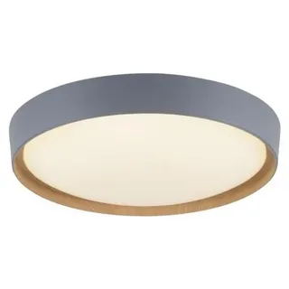 Selltec LED Deckenleuchte Q EMILIA  Smart Home dimmbar Fernbedienung steuerbar App Wandlampe grau Wohnzimmer, Schlafzimmer, Flur, Küche, Büro 6118-15 - Grau