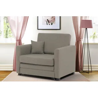 Home Affaire Schlafsessel Mexico Mikrofaser 98 x 87 x 83 cm Grau mit ausziehbarer Schlaffunktion