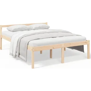vidaXL Seniorenbett 160x200 cm Massivholz Kiefer - Braun