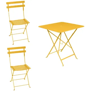 Fermob Bistro Balkonmöbel-Set 3tlg. Stahl/Klappbar 71x71cm Tisch