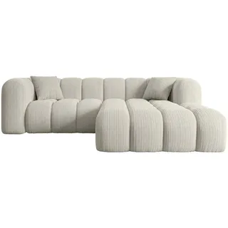 altdecor Ecksofa in L-Form, Olea-L1 - 231x173x74 cm Hellgrau - Corner Sofa Bett Eckcouch Couch Wohnlandschaft Cauchsofa - Hellgrau