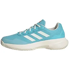 Bild Damen Gamecourt 2.0 Tennis Shoes-Low (Non Football), Light Aqua/Off White/Bright red, 39 1/3 EU