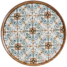 Bild von Ritzenhoff Breker Pizzateller MARRAKESCH, Braun, Weiß & 32x1.5x32 cm