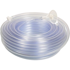 as - Schwabe Schlauch-Wasserwaage 25 m – Schlauch-Waage aus PVC, glasklar 8 x 1,5 mm – Schlauch-Nivelliergerät inklusive Trichter & zwei Stöpseln – Ideal zum Ausfinden der gleichen Höhe, 12712