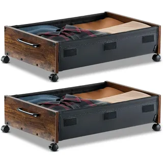 Vevor Unterbettbox 650 x 460 x 180 mm 2-tlg. rollbar