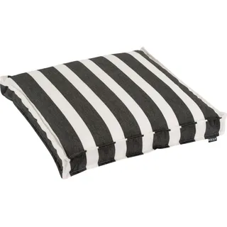 Sitzkissen H.O.C.K. "Classic Streifen", schwarz (schwarz, weiß, gestreift), B:50cm H:5cm L:50cm, Polyacryl (dralon), Dekokissen_Sitzkissen_Kissenhüllen, Sitzkissen, mit Streifen