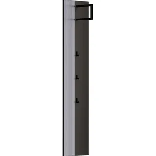 Dieter Knoll Garderobenpaneel , Anthrazit, Grau , Metall, Glas, Holzwerkstoff , 35x165x26 cm , Kleiderstange , Garderobe, Garderoben-Sets & Garderoben-Serien, Garderoben-Serien