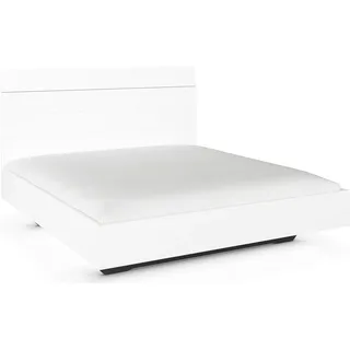 rauch Futonbett »Bett Doppelbett Holzbett AGORDO«, mit hohem Kopfteil und schwebender Optik MADE IN GERMANY, weiß