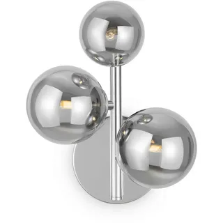 Maytoni Wandleuchte , Grau, Chromfarben , Metall, Glas , Kugel , 20x26 cm , Ce , gleichmäßige Lichtverteilung , Lampen & Leuchten, Innenbeleuchtung, Wandleuchten