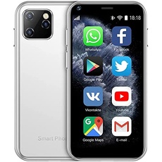 Hipipooo Kleines Mini-Telefon, entsperrtes 3G-Dual-SIM-Smartphone, 2,5-Zoll-1000-mAh-Android-8.1-Kindertelefon, 2 GB + 16 GB(XS11-Weiß)