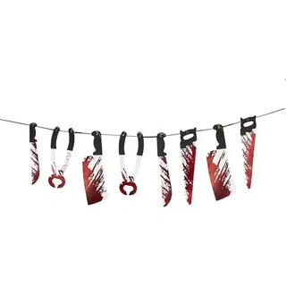 Verk 26125 Girlande mit blutigen Folterinstrumenten – Halloween, 200 cm