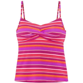 S.Oliver Bügel-Tankini-Top Damen pink bedruckt Gr.38 Cup C