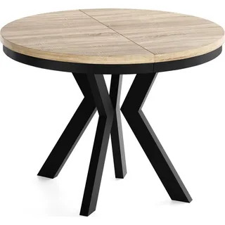 WFL GROUP Savio Neo 100-300 x 77 x 100 cm Eiche Sonoma Hellbraun