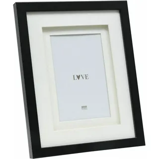 Deknudt S65KK2 Schwarzer Doppel-Passepartout-Rahmen 10x15 cm - Schwarz