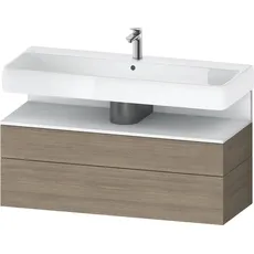 Duravit Qatego Waschtischunterbau, 1 Auszug und 1 Schublade, 1190x470x590mm, Nische Weiß Matt, QA4396018, Farbe: Eiche Terra