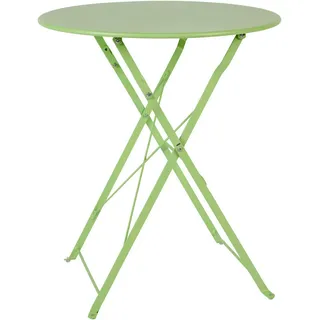 Gartentisch , Grün , Metall , Uni , rund , X-Form , 70 cm , klappbar, platzsparend , Gartenmöbel, Gartentische, Gartentische
