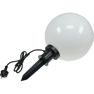 ChiliTec 22314 Garten Kugelleuchte Erdspieß "CT-GL30cm" IP44, 230V, 1,5m Kabel, E27 Fassung