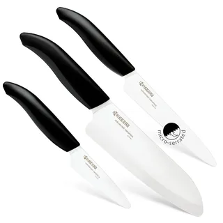 Kyocera Gen Messerset 3-tlg. Keramikmesser Schwarz