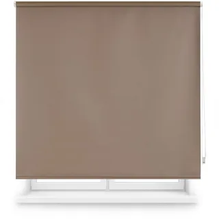 Decorblind Thermo-Verdunkelungsrollo, Maße 120 x 230 x 230 cm/Stoff 117 x 225 cm, einfarbig, Taupe, einfache Installation an Wand oder Decke