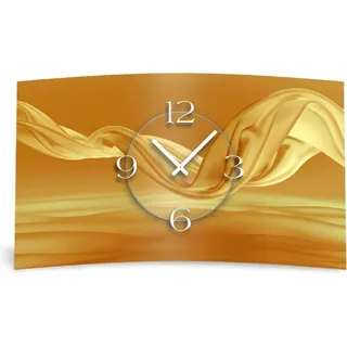 Abstrakt Seide beige Designer Wanduhr modernes Wanduhren Design leise kein ticken dixtime 3DS-0076 - Beige