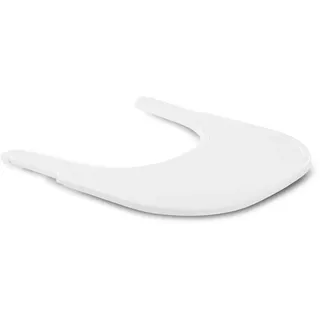 hauck Hochstuhl Tablett zum Aufklicken, Weiß - Kompatibel mit Arketa Kinderhochstuhl - Zubehör ab 6 Monaten - Gefertig aus Recyceltem Kunststoff - Schnell Befestigt - Leicht zu Reinigen