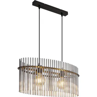 Globo Lighting|Hängeleuchte Metall schwarz matt, 2x E27 - Schwarz