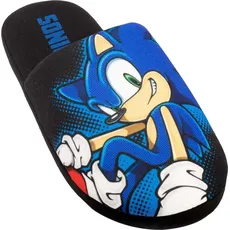 Sonic The Hedgehog, Herren, Hausschuhe, Hausschuhe, Schwarz, (43, 44.5)