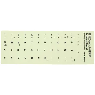 SOLUSTRE Deutsche Tastaturaufkleber Leuchten im Dunklen Laptop- Computer- Ersatz- Tastaturaufkleber für Notebook- Desktop- Tastaturen
