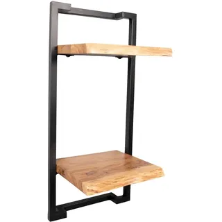 M2 Kollektion Angola 4 - Wandregal 30x65x25cm | Massivholz, Akazie