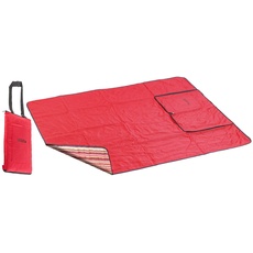 PEARL Stranddecke: 3in1-Multi-Picknickdecke mit Sitzkissen & Zudecke, waschbar, 150x130cm (Sitzkissen Outdoor, Liegedecke, wasserdichte Tasche)